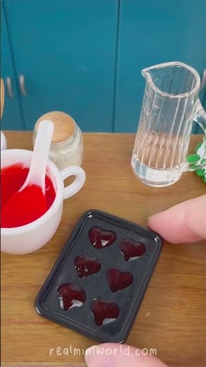 Tiny jelly ❤️Mini cooking at miniature functioning kitchen