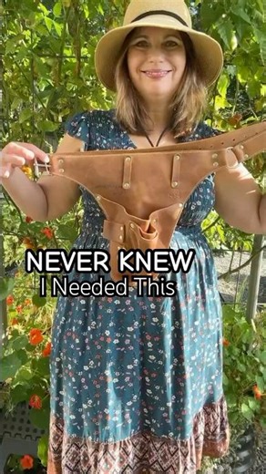Beautiful Leather Garden Tool Belt #gardeninginspiration #beginnergardener #gardentools