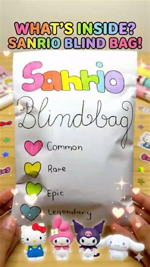 Sanrio Blind Bag Paper Squishy 🎀 Unboxing Blind Box Sanrio Characters #bluepanda #sanrioblindbag