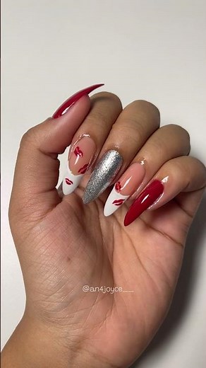 inspiração de unha vermelha 💋 #unhadecorada #inspiraçãodeunhas #rednails #nails #viral