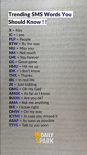 Trending SMS Words You Should Know 📱