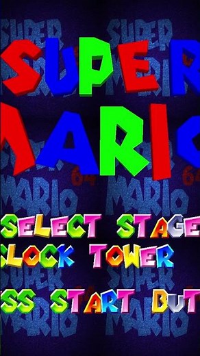 How To Enter Debug Level Select in Super Mario 64 #mario #supermario #gaming #nintendo #shorts