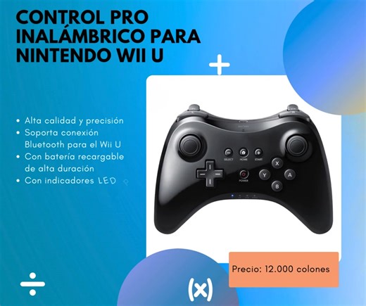 Control Pro Inalámbrico para Nintendo Wii U | PC Kernel SHOP