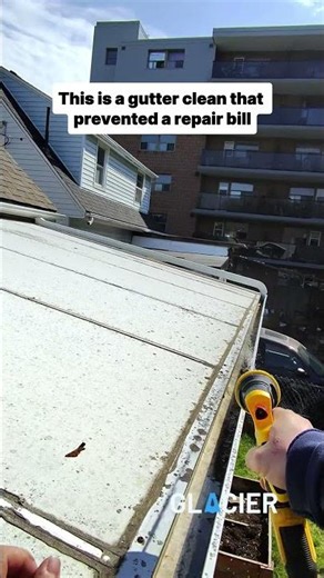 This is a gutter clean that prevented a repair bill