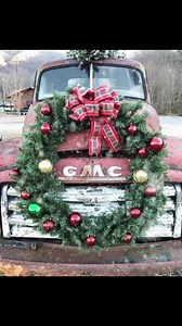 What is it about old red trucks that are so cool. I’m kinda obsessed 🤩 #Christmas #redtruckchristmas #oldtrucks #christmasdecorations #winter | Beautiful Homes and Seasonal Charm By: Pam