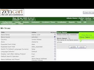 How to configure your online store in Zen Cart