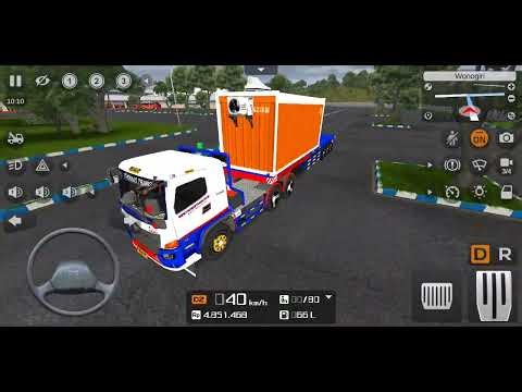 🚛 Truk Trailer Bawa Kontainer Besar di Jalan Kota | Gameplay BUSSID Indonesia