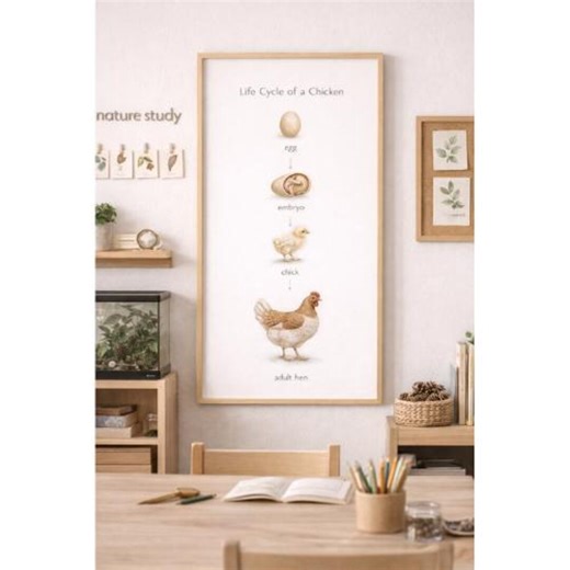 Montessori Chicken Life Cycle Printable Poster, Preschool Science Chart (digital Download) - Etsy