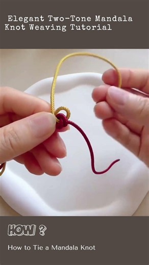 Elegant Two Tone Mandala Knot Weaving Tutorial