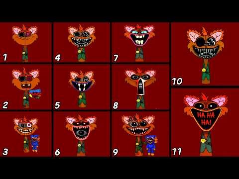 My Sprunki OC Giblet (from Poppy Playtime 5) - Phase 1, 2, 3, 4, 5, 6, 7, 8, 9, 10 vs 11 | Sprunki