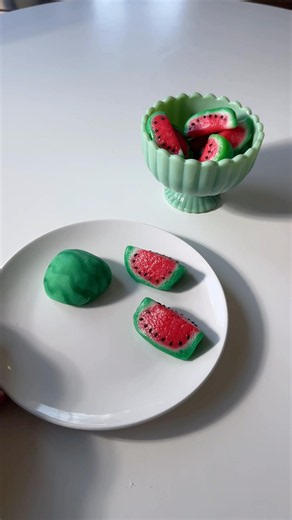 Watermelon Mochi🍉#mochi #cozyrecipe #foodart #cutefooe