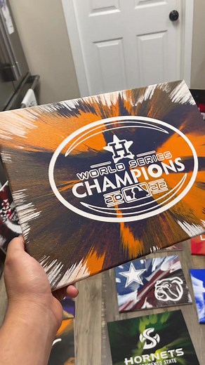 Houston Astros World Series Champion Spin Art 2022