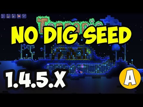 Terraria How to find the GLOWING MUSHROOM BIOME (NEW SEED for 1.4.5.6) (NO DIG) (2026)