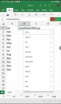 Generate month short names in Excel #excel #exceltips #excelshorts