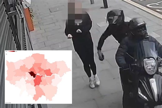 London’s worst robbery hotspots revealed in interactive map with 10 muggings a day in West End