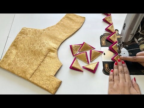Modern Blouse Neck Designs | Blouse Ki Design | Cutting And Stitching Back Neck Blouse Design