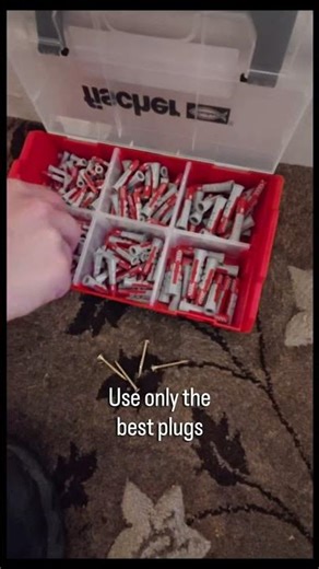 How to easily install a lock box using Fischer duo power. #reels #diy #explore #foryou #fyp