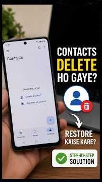 How to Recover Deleted Contacts from Gmail (2026)📞 #shorts #ytshorts #swipetotech