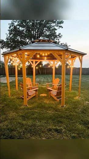Backyard Before & After | A Simple Backyard Upgrade with Sunjoy 13x13 Octagon Wood Gazebo