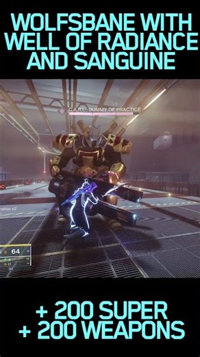 WOLFSBANE WITH SANGUINE DAMAGE TEST #destiny2 #gaming #subscribe #shorts