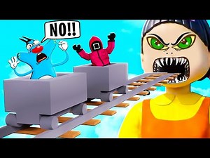 Roblox Cart Ride Into The Squid Game With Oggy And Jack | Rock Indian Gamer |