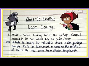 lost spring class 12 question answers | class 12 english chapter 2 question answer