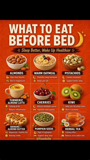 Eat These 9 Foods Before Bed & Wake Up Healthier! 😴✨