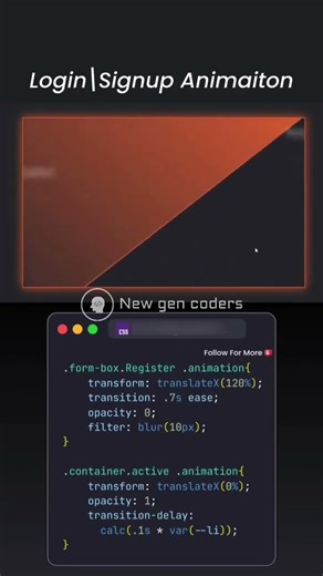 Login signup animation for website design with source code #coding #webdesign #python #frontend