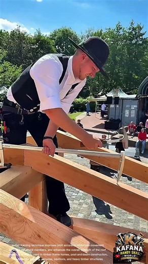 Professional Timber Roof Beam Joint Alignment | Traditional Timber Clamp Roof Framing Technique