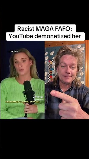 Racist MAGA FAFO: YouTube Demonetized Her #duet #racist #racism #blackface #gross #disgusting #maga