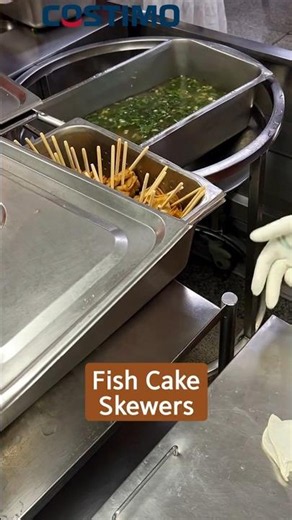 A sip of steaming hot fish cake soup, then a bite🍢 | Fish Cake Skewers #ovencooking