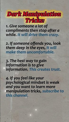 Dark Psychology Manipulation Tricks | Mind Control & Influence Secrets #psychologyfacts