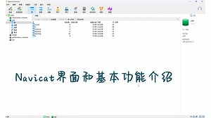 Navicat界面基本介绍和文件导入导出