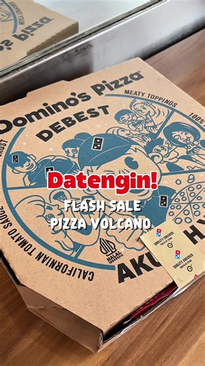 🗣️2 Pizza, 95rban doang!📣 Yakali ga borong buat kumpul-kumpul @Domino's Pizza Indonesia Caranya : 1. Klik lokasi yang ada divideo ini 2. Pilih menu yang mau kamu ambil voucher 3. Klik beli, lalu bayar. 4. Tukerin aja ke outlet terdekat #rayapenuhrasa #caraWOWmakanvolcano #lebaranbarengvolcano #volcanodominos #nexent