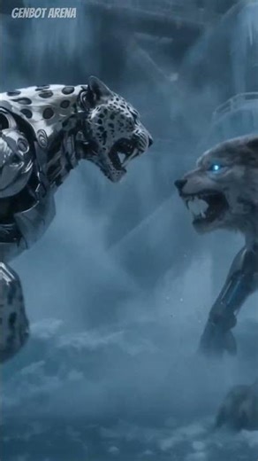 Nano-Tech Snow Leopard Robot vs Frost-Bite Arctic Wolf Robot | Who Wins Next? 👇 #shorts