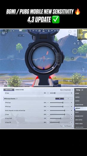 BGMI 4.3 🔥 NEW BEST SENSITIVITY CODE 😱 ZERO RECOIL SETTINGS #bgmi #pubgmobile #sensitivity