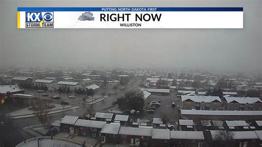 SNOW-MG! It's looking like a snowglobe in Williston right now! Minor accumulations on the rooftops too! | Meteorologist Vanessa Symonick