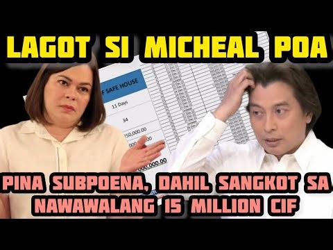 NAG SIMULA NG MAG BIGAY NG SUBPOENA ANG HOUSE - MICHEAL POA, SABIT SA CONFIDENTIAL FUNDS