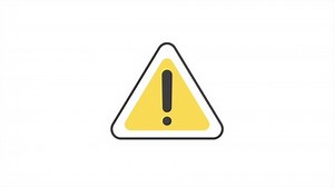 Attention animated sign for design. Warning icon. Attention sign.