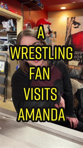 Wrestling Fan Meets Amanda at Game Store