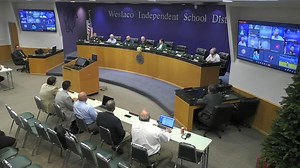 Richard Rivera speaks during a school board meeting on Monday, Jan. 2, 2023. On Monday, the Weslaco board of trustees approved an interim superintendent contract with Rivera. Read the full story here: https://myrgv.com/featured/2023/01/03/weslaco-board-oks-interim-agreement-with-rivera/ | The Monitor