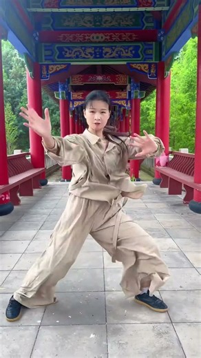 Graceful Tai Chi Performance in Public Park 🧘‍♀️ #kungfu #martialarts
