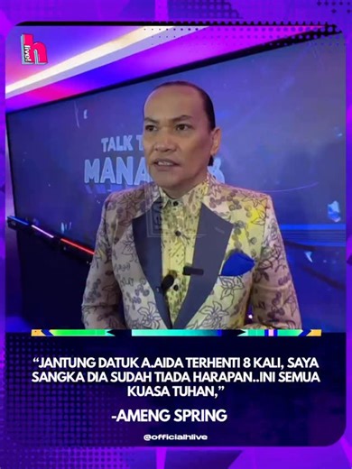 Official Hlive | Bekas suami kepada Datuk A Aida iaitu Ameng Spring berkongsi detik cemas apabila menerima panggilan daripadanya anaknya berhubung keadaan... | Instagram