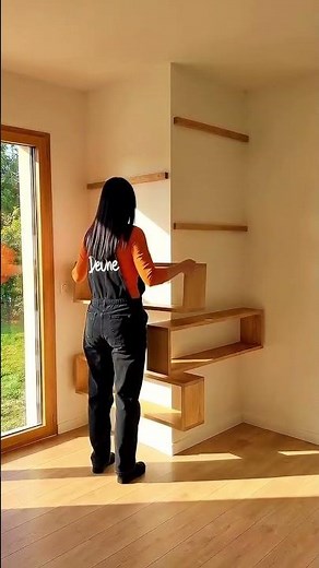 Beautiful floating bookcase for your home, easy to make #shorts #diy #homedecor #decor