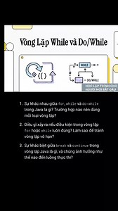 Java bài 8 | Vòng lặp trong Java #hoclaptrinhchonguoimoibatdau #Java #JavaProgramming #JavaDeveloper #JavaSyntax #ControlFlow #IfElse #SwitchCase #ForLoop #WhileLoop #JavaInterview #JavaBasics | Học lập trình cho người mới bắt đầu