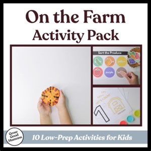 On the Farm - 10 Easy Activities for Preschool and Kindergarten