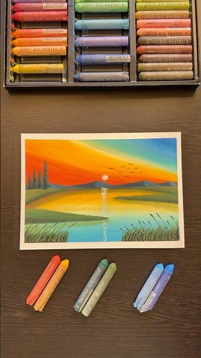 Easy Sunset Lady Painting Tutorial Step By Step Oil Pastels Drawing #oilpastel #pastelpainting