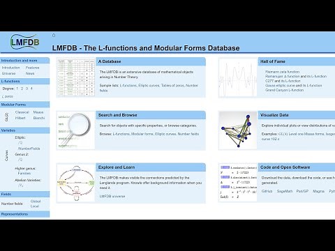 CTNT 2020 - A virtual tour of the LMFDB: the L-functions and Modular Forms DataBase