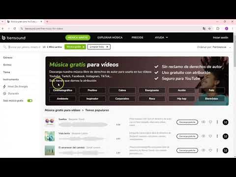 Música sin copyright: cómo usar Bensound paso a paso