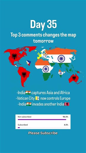 Day 35 of Top Comment changing the world map🗺. #foryou #explore #world #map #comment #geography